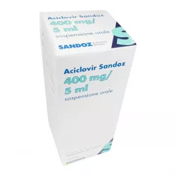 Ацикловир суспензия (сироп) для детей Италия 8г/100мл (400мг/5мл) флакон 100мл фото